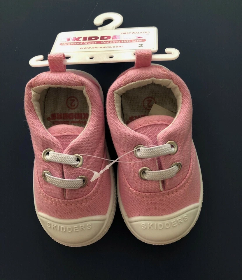 NEW Girl Infant *6-9* months SKIDDERS Pink Canvas Shoe Sneakers CUTE!! - Image 1 of 1