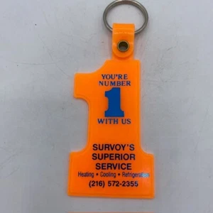 Survoy's Superior Service Orange #1 Keychain Heating Cooling Refrigeration - Picture 1 of 2