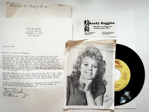 Mandy Huggins Mirror Of The Soul 45 Signed Photo Letter Promo Son Sound - Picture 1 of 3