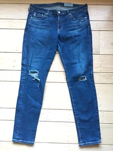 AG Adriano Goldschmied Damen Gr. 31 Ankle Super Skinny Ripped Denim Jeans  - Bild 1 von 12