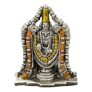 999 Pure Silver Tirupathi Balaji idol /Statue / Murthi (Figurine #05) - Picture 1 of 7
