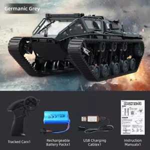 JJRC C8812 LED Light Full Scale Tracked Tank Simulation Model Toy RC Car Model D - Picture 1 of 7