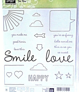 Stampin Up So You SUN RAYS Words Sentiments Arrows Love Clouds Summer Rubber - Picture 1 of 9