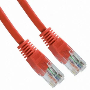 7ft - CAT5e Ethernet Network LAN Router Patch Cable Cord Wire 350 MHz RJ45 Red - Picture 1 of 1