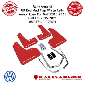 Aleta de barro Rally Armor UR roja con logotipo blanco para golf / GTI 2015-2021 #MF37-UR-RD/WH - Imagen 1 de 8