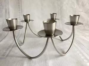 Vintage Stainless Steel Centrepiece Candle Holder - 5 Candle Holder - Picture 1 of 6