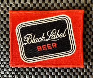 CARLING BLACK LABEL BIER BESTICKT NUR AUFNÄHEN PATCH BIER 3 3/4" x 3" Neu aus altem Lagerbestand - Bild 1 von 2