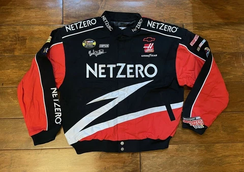 Ward Burton #0 Netzero Racing Race Jacket Mens Size Large NASCAR New Rare Cover