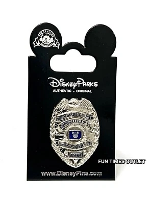 Prendedor de metal intercambiable insignia oficial de seguridad de Walt Disney World exclusivo auténtico Foto 1 de 4