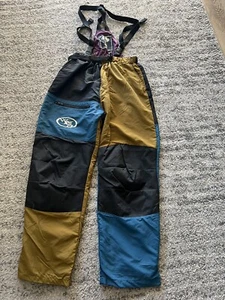 VTG 90’S WAVERAVE BRETT CONRAD ADJUSTABLE SNOWBOARD OVERALL Small - Picture 1 of 8