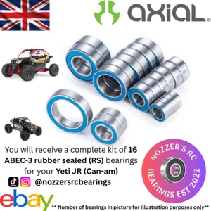 Axial Yeti JR (Can-am) Complete Full RC Kit Set 16 RS Bearings UK Stock ABEC-3 - Picture 1 of 18