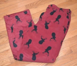 Deer Reindeer Soft & Comfy Fleece Pants Soft & Warm Lounge Pant  PJ Bottoms - Picture 1 of 3