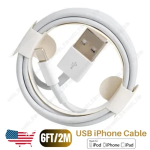 USB Ladekabel 6 Fuß für Apple iPhone 14 13 12 11 XR 8 7 6 Plus 5 Ladekabel - Bild 1 von 12