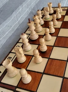 2.4" Zagreb Chess Pieces - Weighted Rosewood & Boxwood - Jowisz Board Included - Picture 1 of 4