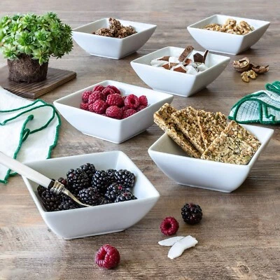 Better Homes & Gardens White Porcelain Square Bowls set of 2 - Image 1 of 4