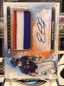 EVAN CARTER 2024 TOPPS INCEPTION RPA ROOKIE PATCH RC AUTO /200 #APC-EC TZ - Picture 1 of 2