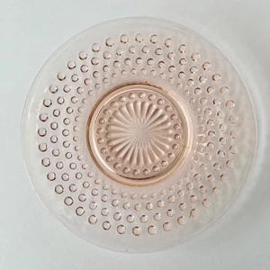 VTG Anchor Hocking Hobnail 6.25” Dessert Plate Pink Depression Glass - Picture 1 of 5