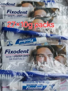 Fixodent 27* 10gTravel Size & brushes,denture seal/clean+ gift - Picture 1 of 2