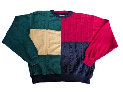 Vtg Cutter & Buck Mens Colorblock Sweater Usa Made Men's Sz L EUC - Image 1 of 4