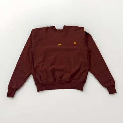Vintage 1995 Carhartt USA Made Maroon 0195 Crewneck Sweatshirt Size M w/Tags - Image 1 of 4