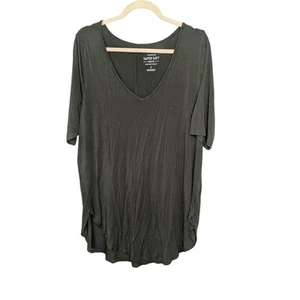 Torrid Super Soft Knits 3/4 Length Sleeve Black V Neck Long TShirt Women Size 2X - Picture 1 of 6