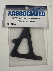 Vintage Team Associated Graphite Upper Pod Plate RC12L3 Oval Pan Car New NIP NOS - Picture 1 of 2