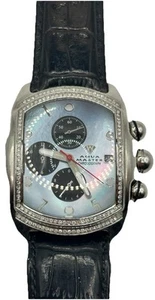 Aqua Master Chronograph Blue MOP Dial w Diamond Bezel - Picture 1 of 13