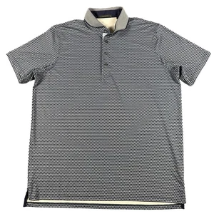 Camisa Polo Greyson Para Hombres XL Azul Marino Blanco Geométrica Golf Rendimiento Elastizada - Imagen 1 de 9