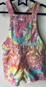 The Children’s Place Shortalls Strampler Mädchen 4T Regenbogen Batik Overall roher Saum - Bild 1 von 13