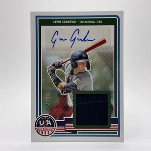 GAVIN GRAHOVAC 2023 Stars and Stripes Game Used Materials RC Auto /200 18U - Picture 1 of 2