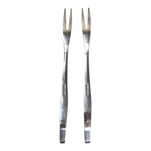 Vintage 2 WMF Cromargan LAUREL Older Satin Stainless GERMANY Cocktail Forks - Picture 1 of 4