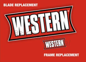 2 Western Snow Plow Decals NEW Kit 1 Blade + 1 Frame Sticker replacements -WBNS1 - Picture 1 of 1
