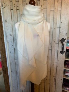 Fine lightweight cashmere & wool blend pashmina cream by Pashmina Love - Picture 1 of 4