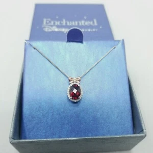 Collana catena scatola ciondolo argento sterling bianco neve incantata Disney - Foto 1 di 11