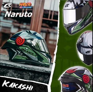 Motorcycle Helmet Bilmola x Naruto Kakashi Limited Edition Collection Full Face - Picture 1 of 4