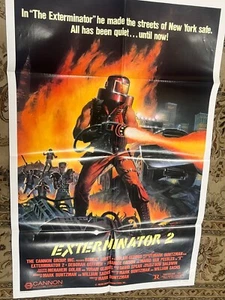 EXTERMINATOR 2 ORIGINAL ONE SHEET MOVIE POSTER 1984 Excellent 41x27 Folded - Picture 1 of 3