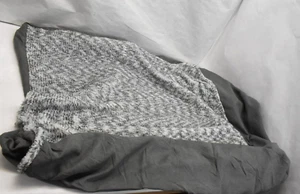 Replacement Dog Bed Cover Two Tone Faux Fur & Suede L Shaped Chaise Gray - Picture 1 of 7