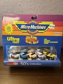 GALOOB MICRO MACHINES 31 50'S COLLECTION NEW ON CARD VINTAGE Cruise Classic Cars