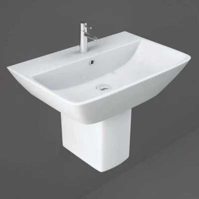 RAK CERAMICS RAK Summit Basin and Semi Pedestal 600mm Wide - 1 Tap Hole