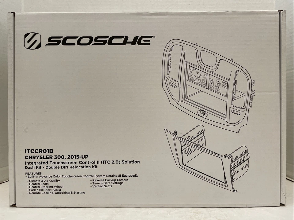 New*SCOSCHE Integrated Touchscreen Dash Kit*Chrysler 300 (2015-Up)*ITCCR01B - Image 1 of 4