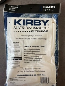 Borse sottovuoto originali Kirby, adatte a tutti i modelli serie G, G4/5/6 1 confezione = 3 sacchetti - Foto 1 di 4