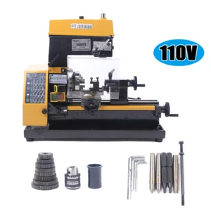 110V 180W Micro 180mm Multi-function Machine Drilling & Milling Lathe Machine - Picture 1 of 17