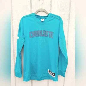 Adidas NBA Charlotte Hornets Long Sleeve T-shirt Size Medium - Picture 1 of 6