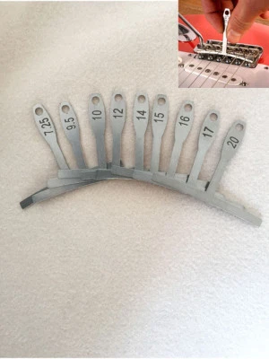 Set of 9 Understring Radius Gauge for Guitar  Luthier Tools for Bridge Saddle  - Image 1 of 4