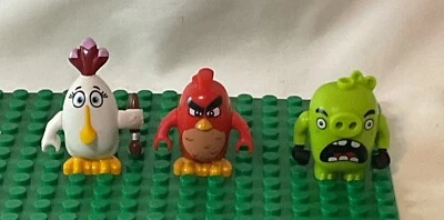 Lego Angry Birds Minifigura Lote de 3 Cerdito Rojo Matilda Minifiguras Auténticas Foto 1 de 4