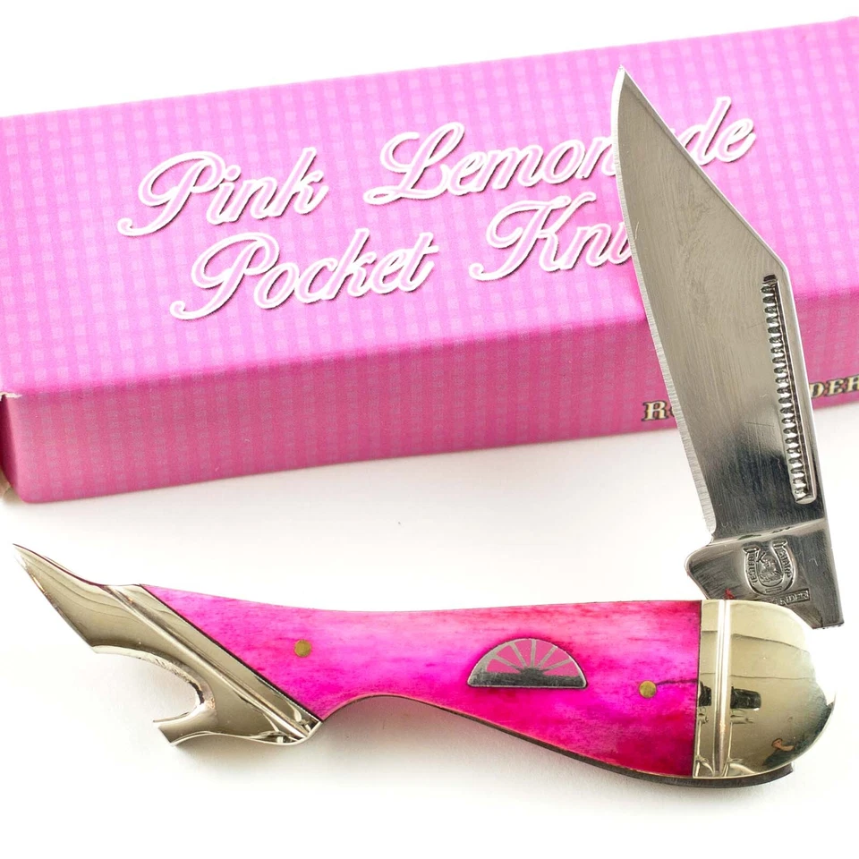 Rough Rider RR837 Pink Lemonade Lady Leg Pocket Knife