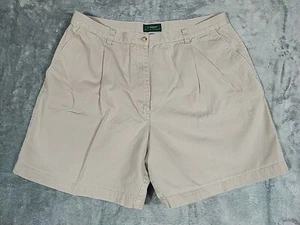 Lauren Ralph Lauren Shorts Damen 16 High Rise hellbraun beigeei Plissee Vintage - Bild 1 von 10