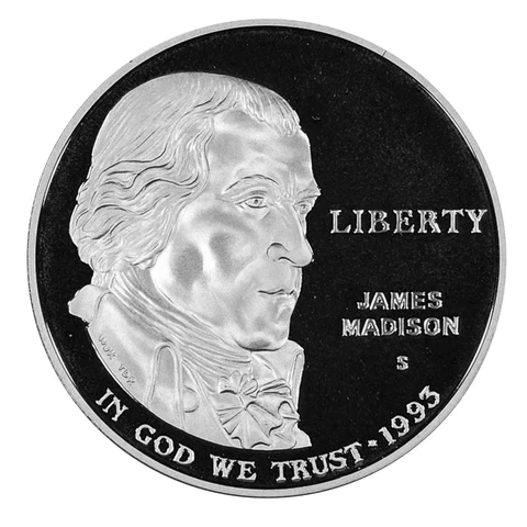 1993 Madison Proof Commemorative 90% Silver Dollar US Coin Cover
