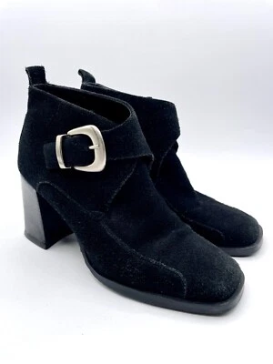 Hillard & Hanson Mujer Botines Tacones Bloque Cuero Nubuck 6M Foto 1 de 4