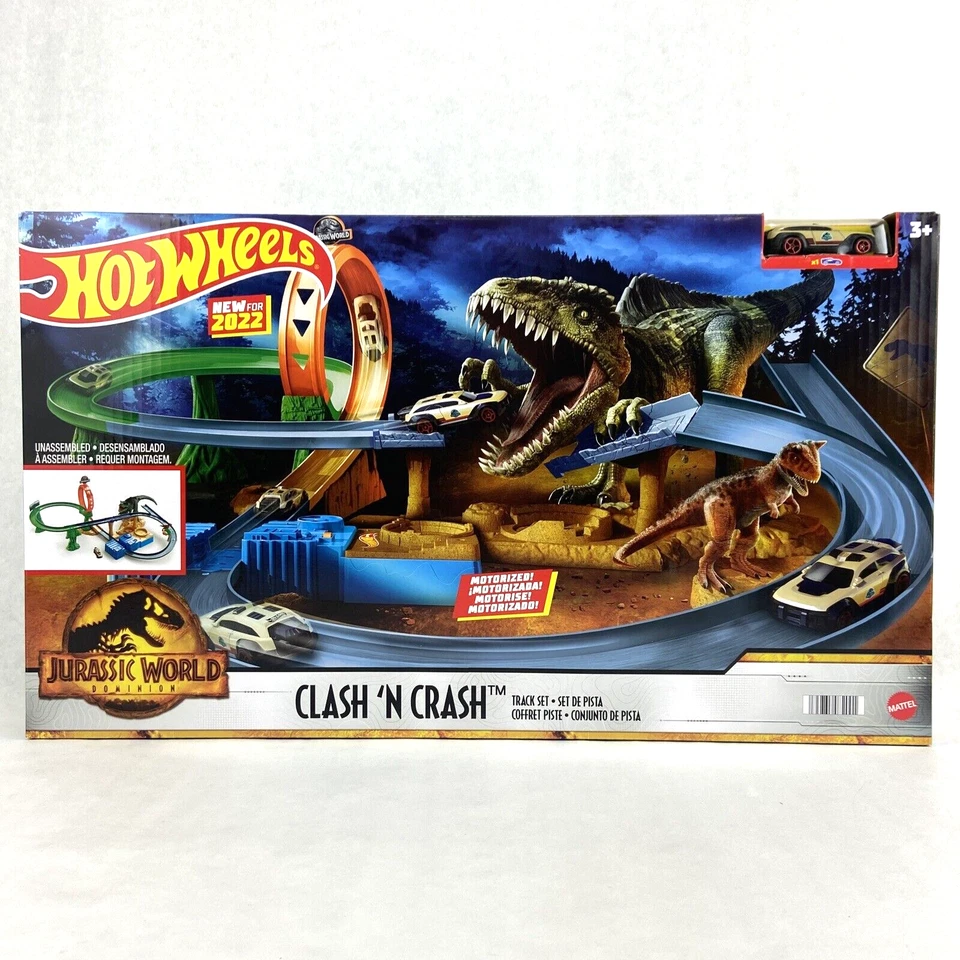 Hot Wheels Clash 'N Crash Track Set Jurassic World Dominion Bite Attack Vehicle - Image 1 of 4